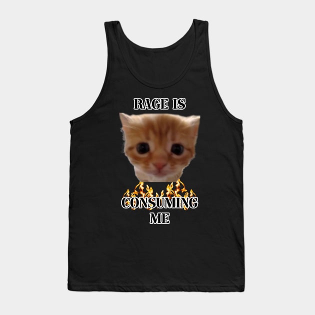 rage is consuming me kitten Tank Top by InMyMentalEra